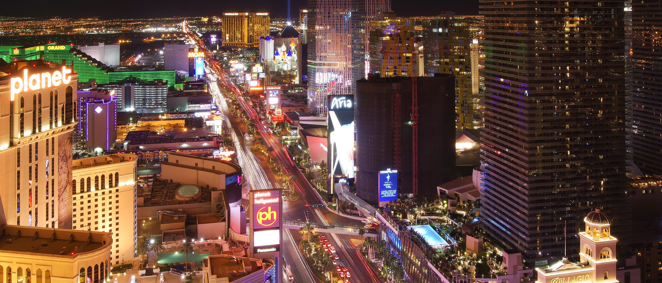 Las Vegas Strip skyline at night